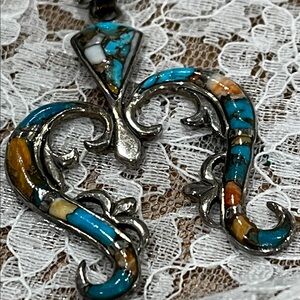 Spiny Oyster & 925 Sterling 24 Inch Chain